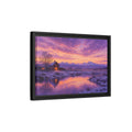 Side Mockup 6. Nature Winter Landscape Purple Winter Landscape shown as stretched canvas wall art