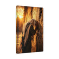Side Mockup 4. Religious Wailing Wall Golden Prayer shown as stretched canvas wall art