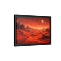Side Mockup 6. Science Fiction Alien Landscape Red Desert Landscape shown as stretched canvas wall art