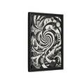 Side Mockup 6. Science Fiction Dream Journey Black And White Fantasy shown as stretched canvas wall art