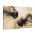 Side Mockup 4. Sports Boxing Gloves Black Gold Boxing shown as stretched canvas wall art